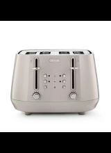 DELONGHI CTY4003.BG 4 Slice Eclettica Toaster - Biscuit Beige