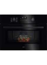 AEG OO5NK40XK Built-In Compact CombiAir Microwave - Gloss Black