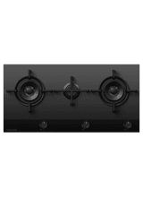 FISHER &amp; PAYKEL CG903DNGGB4 90cm 3 Burner Gas Hob - Black Glass