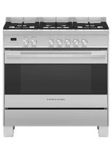 FISHER &amp; PAYKEL OR90SDG4X1 90cm Dual Fuel 5 Burner Cooker - Stainless Steel