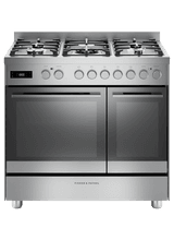 FISHER &amp; PAYKEL OR90L7DBGFX2 90cm Series 7 Dual Fuel 5 Burner Range Cooker - Stainless Steel