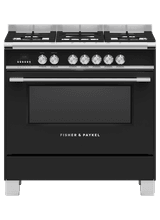 FISHER &amp; PAYKEL OR90SCG4B1 90cm Dual Fuel Range Cooker - Black