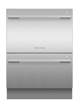 FISHER &amp; PAYKEL DD60DDFHX9 Built-Under 12 Place Settings Double Dishdrawer