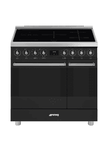 SMEG C92IPMB2 90cm Electric Rangecooker with Double Oven and Induction Hob - Matte Black