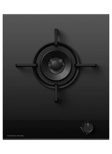 FISHER &amp; PAYKEL CG451DNGGB4 45cm 1 Burner Gas Hob - Black Glass
