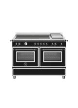 Bertazzoni Heritage 120cm Range Cooker Twin Oven with Griddle Induction Matt Black HER125I2ENET