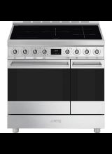 SMEG C92IPX2 90cm Electric Rangecooker with Double Oven and Induction Hob - Stainless Steel