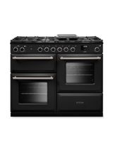 RANGEMASTER AURAO110DFPCBL/BN1 Aura 110 Dual Fuel Charcoal Black with Brushed Nickel Trim