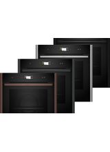 NEFF B69VS7KY0 N90 Built-In Electric Single Oven + Steam Flex Design, Pyrolitic