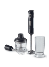 ARIETE 3-in-1 Hand Blender, Whisk + Chopper - Dark Grey