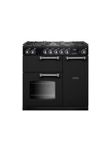 RANGEMASTER COT90DFPCBL/CM1 Cotswold 90 Dual Fuel Charcoal Black with Chrome Trim
