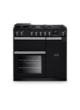 RANGEMASTER PR90DFPCBL/CM1 Professional 90 Dual Fuel Charcoal Black with Chrome Trim