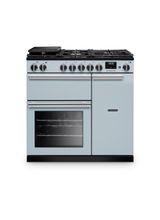 RANGEMASTER PR90DFPMSB/CM1 Professional 90 Dual Fuel Misty Blue with Chrome Trim