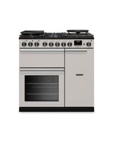 Rangemaster Professional Deluxe 90 Dual Fuel Ivory with Chrome Trim PRDL90DFPIVY/CM1