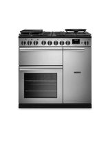RANGEMASTER PRDL90DFSTST/CM1 Professional Deluxe 90 Dual Fuel Stainless Steel with Chrome Trim