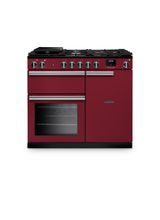 RANGEMASTER PR100DFPBOR/CM1 Professional 100 Dual Fuel Bordeaux with Chrome Trim