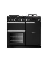 RANGEMASTER PRDL100DFPCBL/CM1 Professional Deluxe 100 Dual Fuel Charcoal Black with Chrome Trim