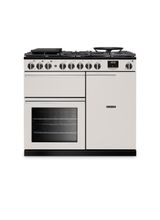 RANGEMASTER PRDL100DFPIVY/CM1 Professional Deluxe 100 Dual Fuel Ivory with Chrome Trim