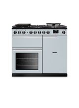 RANGEMASTER PRDL100DFPMSB/CM1 Professional Deluxe 100 Dual Fuel Misty Blue with Chrome Trim