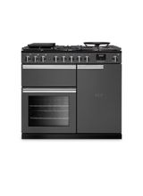 RANGEMASTER PRDL100DFPSLT/CM1 Professional Deluxe 100 Dual Fuel Slate with Chrome Trim