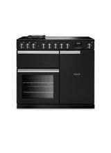 RANGEMASTER PRDL100EIPCBL/CM1 Professional Deluxe 100 Induction Charcoal Black with Chrome Trim