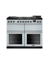 RANGEMASTER PRDLB110DFPMSB/CM1 Professional Deluxe  SC 110 Dual Fuel Misty Blue with Chrome Trim