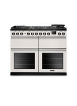 RANGEMASTER PRDLB110DFPIVY/CM1 Professional Deluxe SC 110 Dual Fuel Ivory with Chrome Trim