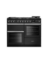RANGEMASTER PRDLO110DFPCBL/CM1 Professional Deluxe OC 110 Dual Fuel Charcoal Black with Chrome Trim