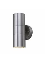 SEARCHLIGHT LED S/Steel IP44 2 Outdoor Tube Wall Light