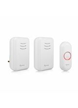 BYRON DBY-22314UK Plug In and Portable Wireless Door Bell Set White