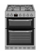 NEW WORLD NWMID63GS 60cm Gas Twin Cavity Cooker Silver