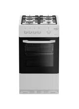 Zenith 50cm Single Oven Gas Cooker with Gas Hob - White ZE501W