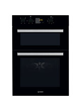 INDESIT IDD6340BL Built In Double Oven Black