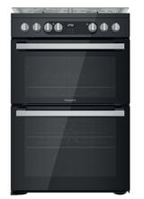 HOTPOINT HDM67G9C2CSB Double Oven Dual Fuel 60cm Black