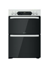 HOTPOINT HDM67V9CMW 60cm Electric Double Oven Cooker White