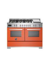Bertazzoni Professional 120cm Range Cooker Twin Dual Fuel Orange PRO126G2EART2