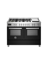 Bertazzoni Professional 120cm Range Cooker Twin Dual Fuel Black PRO126G2ENET