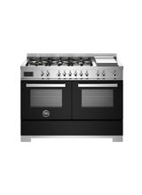 Bertazzoni Professional 120cm Range Cooker Twin Dual Fuel Black PRO126G2ENET2