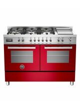 Bertazzoni Professional 120cm Range Cooker Twin Dual Fuel Red PRO126G2EROT