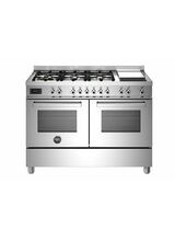 Bertazzoni Professional 120cm Range Cooker Twin Dual Fuel Stainless Steel PRO126G2EXT
