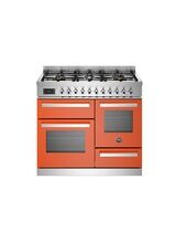 Bertazzoni Professional 100cm Range Cooker XG Oven Dual Fuel Orange PRO106L3EART