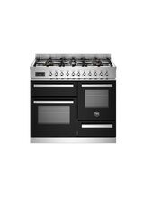 Bertazzoni Professional 100cm Range Cooker XG Oven Dual Fuel Black PRO106L3ENET