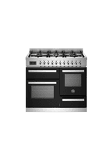 Bertazzoni Professional 100cm Range Cooker XG Oven Dual Fuel Black PRO106L3ENET2