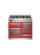 Bertazzoni Professional 100cm Range Cooker XG Oven Dual Fuel Red PRO106L3EROT