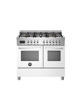 Bertazzoni Professional 100cm Range Cooker Twin Oven Dual Fuel White PRO106L2EBIT