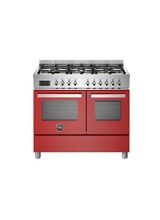 Bertazzoni Professional 100cm Range Cooker Twin Oven Dual Fuel Red PRO106L2EROT