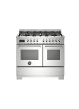 Bertazzoni Professional 100cm Range Cooker Twin Oven Dual Fuel Stainless PRO106L2EXT2