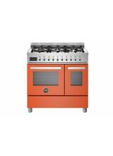 Bertazzoni Professional 90cm Range Cooker Twin Dual Fuel Orange PRO96L2EART
