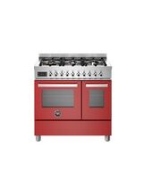Bertazzoni Professional 90cm Range Cooker Twin Dual Fuel Red PRO96L2EROT