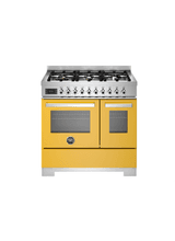 Bertazzoni Professional 90cm Range Cooker Twin Dual Fuel Yellow PRO96L2EGIT2